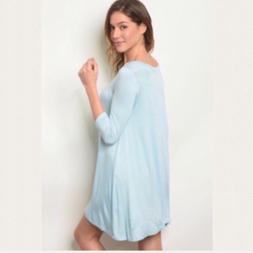 Super Soft! Blue Tunic Dress - Picture 3 of 3